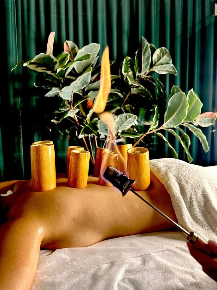 Bamboo cupping massage session at Studio Massage IR